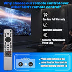 RMF-TX910U Backlit TV Remote for Sony TV/Sony Bravia TV Voice Remote, RMF-TX910U Replacement Remote for Sony BRAVIA XR/KD/XR Series X77L A95L X95L X93L A80L X90L A75L etc, 1 Year Full Warranty, 1Pack