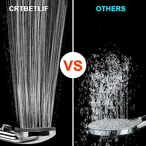 RV Shower Head with Hose, High Pressure 5 Mode Shower head Replacement, Shower Head for RV/Campers, Travel Trailer, Motorhome for Water Saving, Handheld Shower Head Holder and Hose, On Off Switch