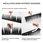 OFFO Bird Spikes Pigeon Outdoor Spikes for Cat Keep Birds Raccoon Woodpecker Off Covers 60 Feet, Black