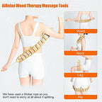 AiRelax 4 Pcs Maderoterapia Kit Wood Therapy Massage Tools for Body Shaping, Wooden Lymphatic Drainage Massager for Gua Sha, Massage Roller, Body Sculpting Tools Set for Body Contouring