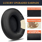 SoloWIT Replacement Ear Pads Cushions for Beats Studio 2 & Studio 3 Wired & Wireless Headphones, Earpads with Soft Protein Leather, Noise Isolation Memory Foam, Added Thickness - Black