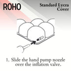 ROHO MOSAIC Cushion, Standard, Inflatable Seat Cushion for Office Chair, Wheelchair, Cars, Home Living, & Back Pain Support, Adjustable Cushion with Stretchable Cover & Non-Skid Bottom, 18" x 18"