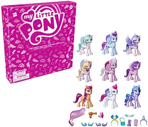 My Little Pony A New Generation Movie Royal Gala Collection Toy for Kids - 9 Pony Figures, 13 Accessories, Poster (Amazon Exclusive)