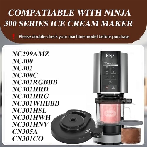 For Ninja Creami Ice Cream Maker Outer Bowl Lid - Replacement Lid Compatible with Ninja NC299AMZ/NC301/NC300/NC201/NC101 Series | Dishwasher-Safe, BPA-Free, Perfect Seal (NO Paddle)