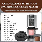 For Ninja Creami Ice Cream Maker Outer Bowl Lid - Replacement Lid Compatible with Ninja NC299AMZ/NC301/NC300/NC201/NC101 Series | Dishwasher-Safe, BPA-Free, Perfect Seal (NO Paddle)