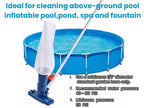 Upgraded Swimming Pool Spa Jet Vacuum Cleaner with Brush & 56" Pole,for Above Ground/Inflatable Pool,Hot Tub,Pond, Spa, Lake and Fountain