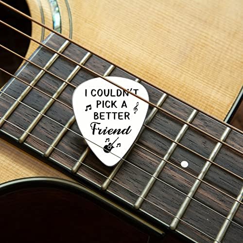 I Couldn't Pick A Better Friend,Stainless Steel Engraving Guitar Pick accessories Gift for Friend Brother Musician Guitar Player Birthday Christmas Thanksgiving Graduation Adult Gifts(Friend)
