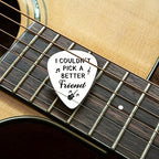I Couldn't Pick A Better Friend,Stainless Steel Engraving Guitar Pick accessories Gift for Friend Brother Musician Guitar Player Birthday Christmas Thanksgiving Graduation Adult Gifts(Friend)
