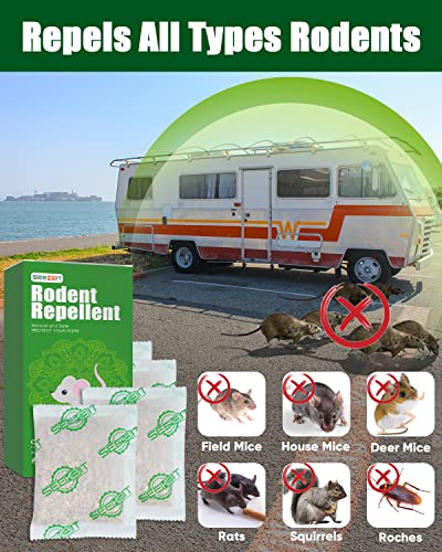 SEEKBIT Rodent Repellent, 10 Pack Peppermint Oil to Repels Mice and Rats and Other Rodents, Mouse Deterrent for Car Engines to Keep Mice Out, Rat Repellent for Basements Barns Garages RV Trucks