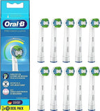Genuine Original Oral-B Braun Precision Clean Replacement Rechargeable Toothbrush Heads (10 Count) - International Version, German Packaging
