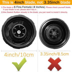 6-Fins Female Ninja Blender Blade Replacement parts Compatible with BL450 BL480 BL480D BL482 BL456, Ninja Blender Replacement Parts Ninja Bottom 6 Fins Female Blade (4 Inch Female Fins ONLY)