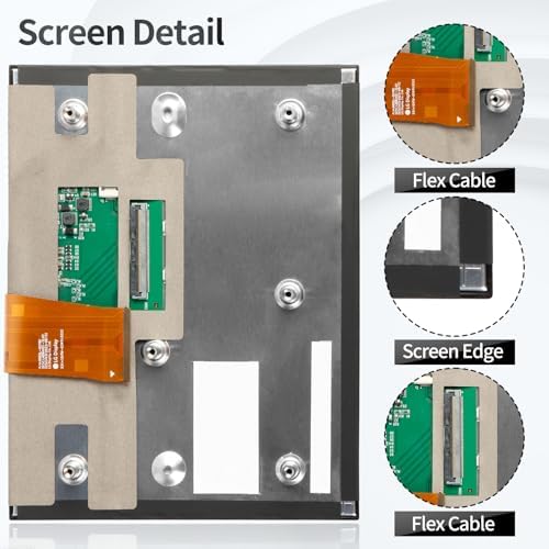 for Uconnect 4C UAQ Screen Replacement for 4C UAQ LA084X01(SL)(02) LCD Screen Display for Jeep Dodge RAM Chrysler 2017-2021 LA084X01(SL)(01) Digitizer Screen Touch Assembly Replacement Black 8.4"