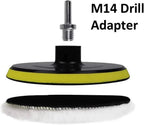 IPELY 6 Pcs 6 Inch Wool Polishing Buffing Pad Polishing Buffing Wheel for Drill Buffer Attachment with M14 Drill Adapter