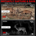 Pro Night Vision Binoculars, Digital Infrared, 4" Screen, 2X Zoom, Essential Outdoor Deer Hunting Accessories, Tactical Gear, Security Goggles, 32GB Card, Multifunction Card Reader, Case