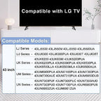 Replacement Legs for LG TV, TV Stand Legs for 43 Inch LG TV Legs 43UK6200 43UK6090 43LK5700PUA 43UM7300 43UN6900PUB 43LJ5500 43LJ550M 43LJ5550 MAM645839 AAN76009325 AAN76009305 AAN76009358 with Screws