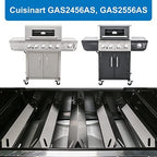 Uniflasy Grill Replacement Parts for Cuisinart GAS2456AS,GAS2556AS,GAS1456ASO,GAS1456BSO,GAS9456AS/ASO,GAS9556AS/ASO,GAS2420AS,Stainless Steel Burner Tube Heat Plate Tent Shield Plate Burner Cover