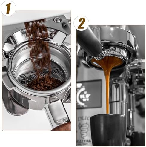 51mm Portafilter Basket Espresso Filter : 2 Cup Coffee Filter Basket Fits Breville and Most 51mm Portafilter - 304 Stainless Steel | Espresso Machine Accessories Bundle Including 51mm Puck Screen