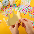 Paper Princess Prince Crowns for Kids Birthday Party Hats Gold for Boys Girls DIY Crown Supplies (Classic Style,34 Pieces)
