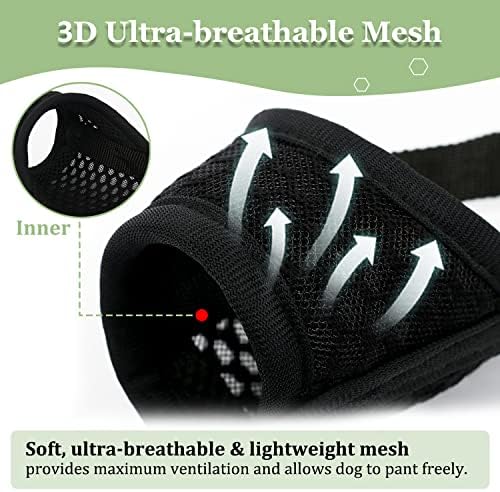 Mayerzon Dog Muzzle, Puppy Soft Mesh Muzzle for Small Medium Large Dogs Chihuahua Poodles Beagle Dachshund Corgis Labrador for Biting Chewing Grooming That Allows Panting Drinking