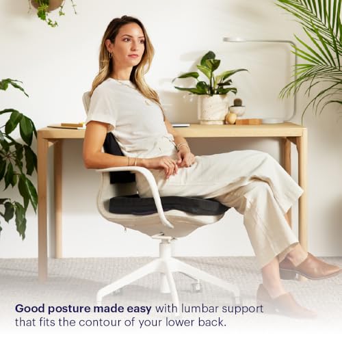 Purple Back Cushion | Pressure Reducing Grid Designed for Ultimate Comfort | Designed for Chairs, Gaming, and Travel | Made in The USA