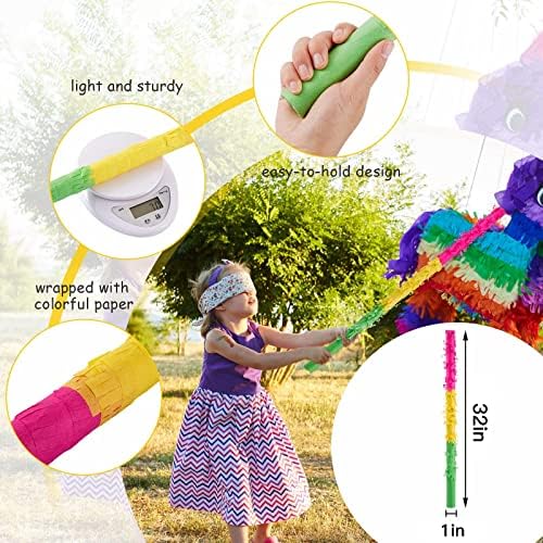 32-inch pinata sticks,pinata sticks that won't break,the quality is veryvery hard.kids can enjoy playing at the pinata party without worrying about it getting damaged.Pinata sticks kids love