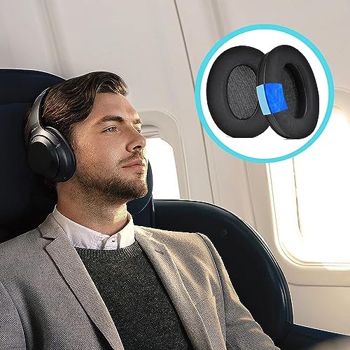 Adhiper Replacement Ear Pads for Sony WH-1000XM3 (WH1000XM3) Noise Canceling Headphones, Upgraded Cooling Gel Earpads Cushions with Softer Protein Leather, Noise Isolation Memory Foam(Black)
