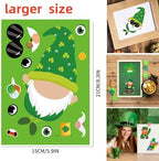 36 Sheets St Patricks Day Stickers, Saint Patricks Make A Face Stickers, Make Your Own St Patricks Day Decorations Accessories for Kids Adults Irish Party Favor Supplies