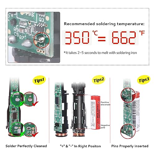 800mAh Electric Toothbrush Battery Compatible with Philips Sonicare Replacement Parts HX89 HX91 HX99 Series with Solder Wire and Rapid Disassemble Tools Set