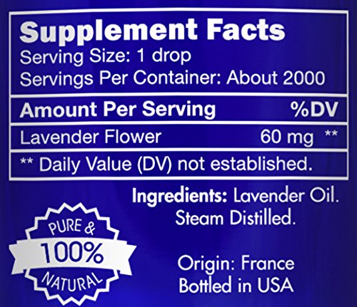 Pure Lavender Essential Oil by Zongle – 100% Pure Natural, Therapeutic & Food Grade for Diffuser, Skin, Body, Massage, Hair, Sleep, Tea, Ingesting, Drinks – 4 OZ
