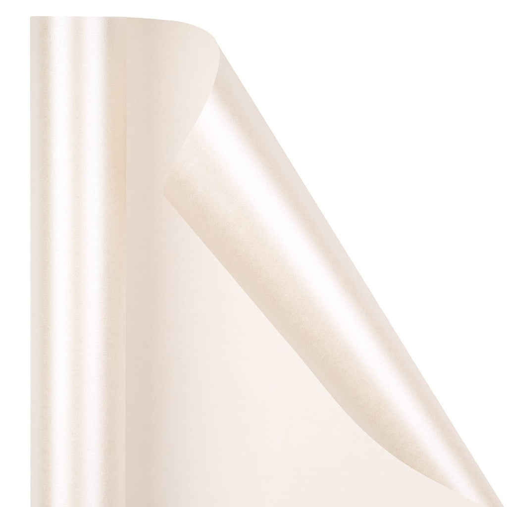 RUSPEPA Off White Matte Wrapping Paper - Solid Color Pearly - Lustre Paper, Off White Perfect for Wedding, Birthday, Christmas, Baby Shower -17 Inches X 65.6 Feet