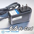 T-Power (6.6ft Long Cable) Ac Dc adapter for Ironman Aeros Elliptical (Rexon) p/n 307-00133 Replacement switching power supply cord charger wall plug spare