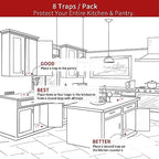 AMVOG Pantry Moth Glue Trap, Non-Toxic and Harmless, Easily Ensures Food Safety – Suitable for Home, Business, and Agricultural Settings, 16 Traps