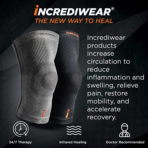 INCREDIWEAR Knee Sleeve, Grey, Large