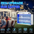 VLISBO Bug Zapper,Mosquito Zapper, Fly Traps, Fly Zapper, Mosquito Killer for Indoor and Outdoor Electric, 20W 3000V Grid, Including Free 2 Pack Replacement Bulbs, 90-130V, ABS Plastic Outer (Black)
