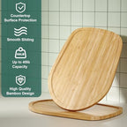 Food-Grade Bamboo Mixer Slider for KitchenAid 4.5-5 Qt Tilt Head Stand Mixer, Appliance Sliding Mat for Kitchenaid Artisan, Kitchen Countertop Storage Accessories Mixer Moving Tray Attachments