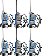 Arcshell Rechargeable Long Range Two-Way Radios with Earpiece 6 Pack Arcshell AR-6 Walkie Talkies Li-ion Battery and Charger Included