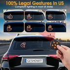 Car Accessories for Men - Car Finger Light with 6 Gestures Remote - Show Your Feelings to Drivers - Ideal Gift Hand Gesture Lights, Truck Accessories, Hand Sign Car LED Signs for Men and Women