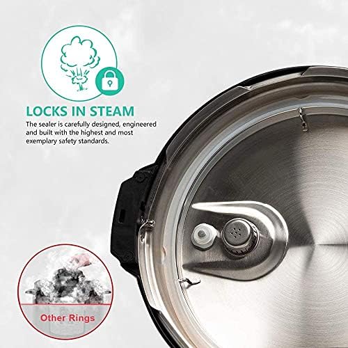Original Sealing Ring Compatible with Ninja Foodi 6.5 Quart and 8 Quart Pressure Cooker Silicone Replacement Gasket for Ninja Foodi Air Fryer - 2 Packs
