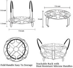 Aozita Multipurpose Stackable Egg Steamer Rack Trivet with Heat Resistant Silicone Handles Compatible for Instant Pot Accessories 6 Qt/8 Qt - 18 Egg Cooking Rack for Pressure Cooker Accessories