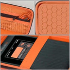 Hard Case Compatible with SIMO Solis 5G WiFi Mobile Hotspot, Travel Router for Hotel WiFi Storage Holder Bag with Mesh Pocket for Charger USB Cable and Accessories (Box Only) - Orange