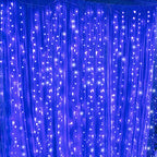 Twinkle Star 300 LED Window Fairy Curtain String Lights for Halloween Christmas Wedding Party Home Garden Bedroom Outdoor Indoor Wall Decoration (Blue)