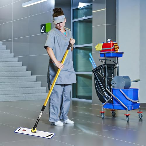 6 Pack Upgraded Microfiber Mop Pads for Rubbermaid Commercial 18 Inch Mop and 17 Inch Mop, Reusable Wet & Dry Commercial Cleaning Mop Refill Replacement Head for Multi-Surface Floors, Without Handle