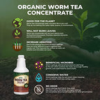 PetraTools Worm Tea for Gardening Soil - Worm Tea Fertilizer Liquid - Worm Castings, Earthworm Casting Manure Fertilizer - Earthworm Worm Castings - Worm Casting Concentrate (32 Oz)