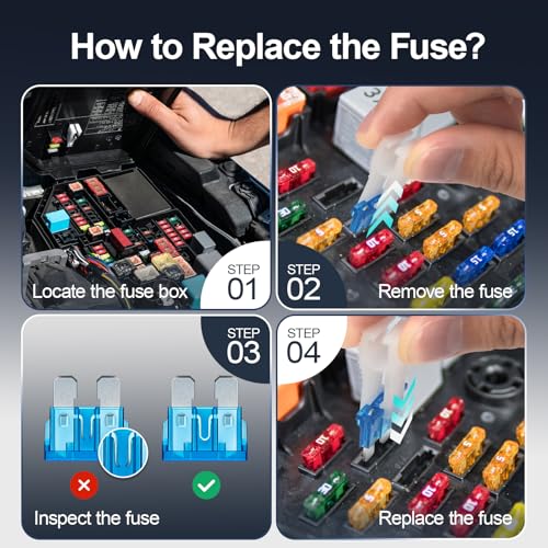 JOREST 280 Pcs Fuse Kit,182 Mini Car Fuses Assortment + 98 Standard Auto Blade Fuse, Replacement for Automtive RV Motorcycle Truck (2A 3A 5A 7.5A 10A 15A 20A 25A 30A 35A 40AMP)
