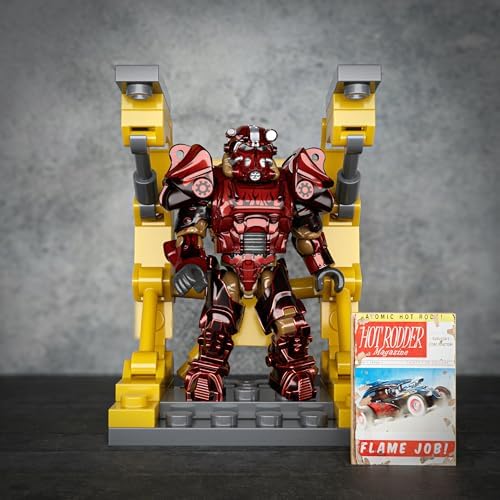 MEGA Fallout Action Figure Building Toy, T-60 Power Armor Collection with 327 Pieces, 5 Micro Action Figures and Accessories, for Collectors