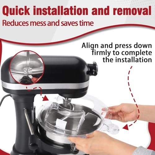 Pouring Shield for Kitchen aid Bowl Lift 6-7 Qt Stand Mixer Stainless Steel (Only) Pouring Shield for kitchenaid,Splatter Guard with Removable Pour Spout for Kitchen aid Accessories and Attachments