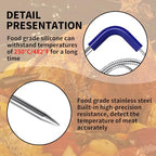 Smart Thermometer Probe Compatible with Ninja DZ550/DZ550C Foodi 10 Quart 6-in-1 Smart XL 2-Basket Air Fryer, Temperature Meat Probe Replacement for Ninja Indoor Air Fryer Accessories,1-Pack