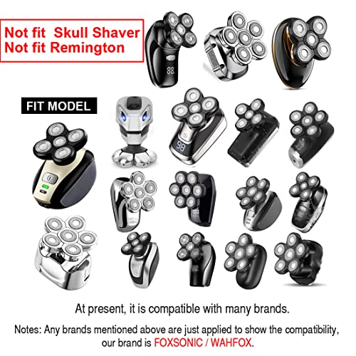 7 Blades for Head Shaver Replacement Heads 7 Heads for Many Main Brands Electric Shaver Razor Bald Men Head Shaver Blades