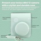 Fujifilm Instax Mini 12 Instant Camera Bundle with Fujifilm Instax Mini Instant Film Value Pack (60 Sheets) with Accessories Including Protective Case, Strap, Photo Album (Mint Green)