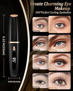 Heated Eyelash Curlers - Eye Lash Curler Heat with Eyelash Comb - Electric Eyelash Curler - Rizador De Pestañasey LED Display 3 Temp Settings USB Charge Natural Curling 24H for Women Makeup Tool Gifts